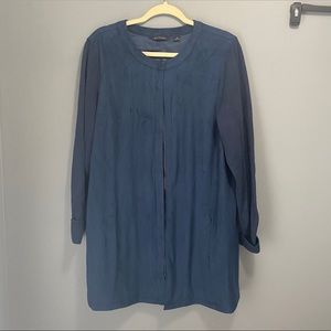 H by Halston navy zip up jacket size 16